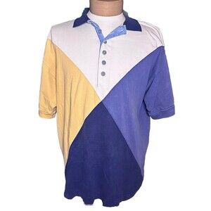 Vintage 90’s Structure Color Block Polo Shirt